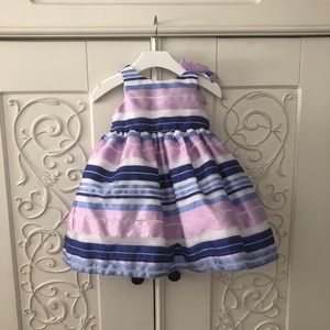 Janie & Jack lavender striped formal summer dress